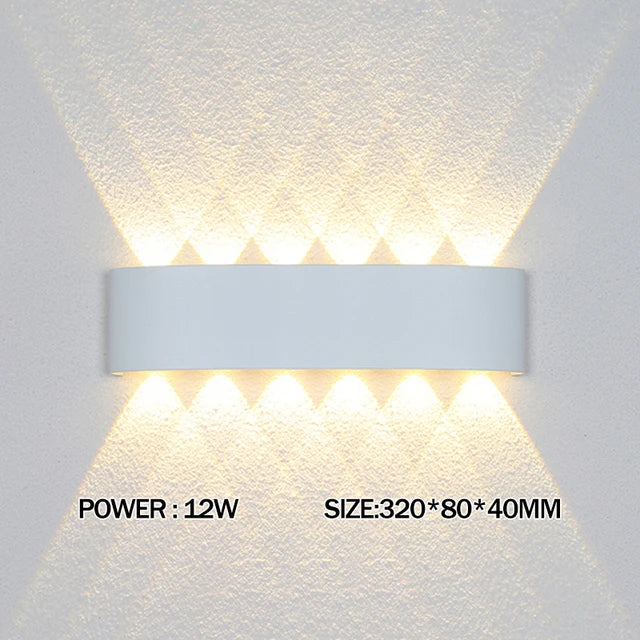 Led Wall Lamp outdoor Stair Light Fixture Bedside Loft Living Room Up Down Home Hallway Lampada 2W 4W 6W 8W 10W 12W Wall Sconces