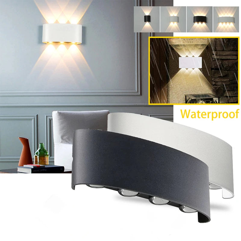 Led Wall Lamp outdoor Stair Light Fixture Bedside Loft Living Room Up Down Home Hallway Lampada 2W 4W 6W 8W 10W 12W Wall Sconces