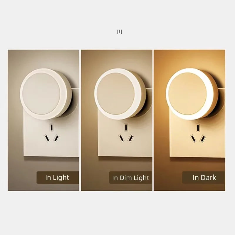 Night Light Motion Sensor With LED Light EU/US Plug Lamps Children'S Night Light Wireless Night Lamp For Bedside Table Bedroom