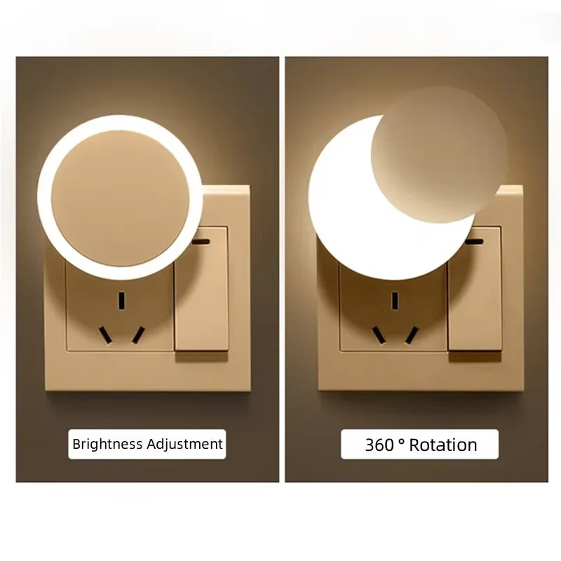 Night Light Motion Sensor With LED Light EU/US Plug Lamps Children'S Night Light Wireless Night Lamp For Bedside Table Bedroom