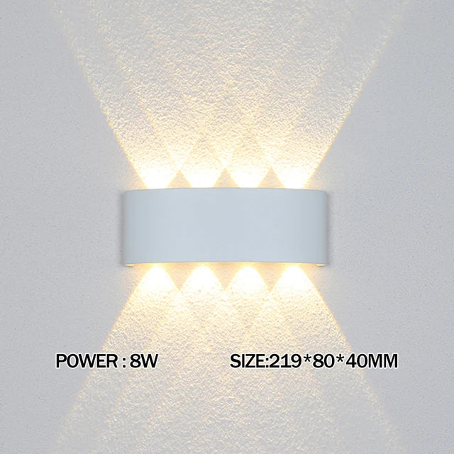 Led Wall Lamp outdoor Stair Light Fixture Bedside Loft Living Room Up Down Home Hallway Lampada 2W 4W 6W 8W 10W 12W Wall Sconces