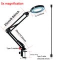 Eye-Caring LED Folding Metal Desk Lamp  Adjustable  Brightness Levels Flexible Rotating Lamp Head for Home Reading PC