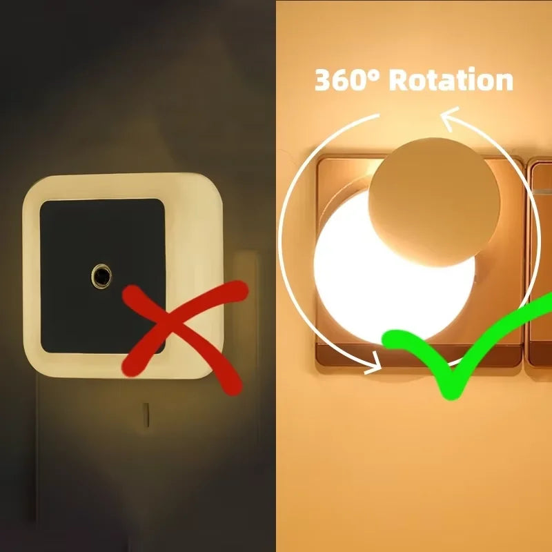 Night Light Motion Sensor With LED Light EU/US Plug Lamps Children'S Night Light Wireless Night Lamp For Bedside Table Bedroom