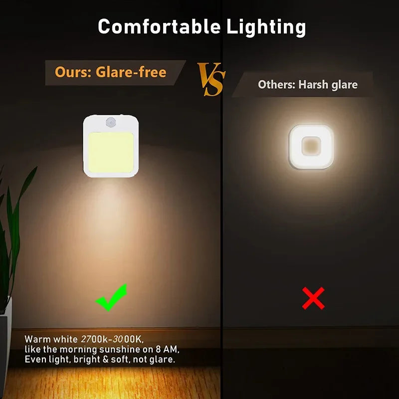 Night Light Motion Sensor With LED Light EU/US Plug Lamps Children'S Night Light Wireless Night Lamp For Bedside Table Bedroom